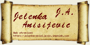 Jelenka Anisijević vizit kartica